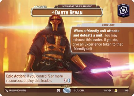 Darth Revan - Scourge of the Old Republic (Showcase) (1021) - Legends of the Force Foil