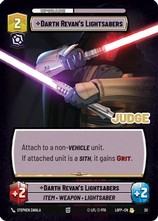 Darth Revan's Lightsabers (20) - Judge Promos