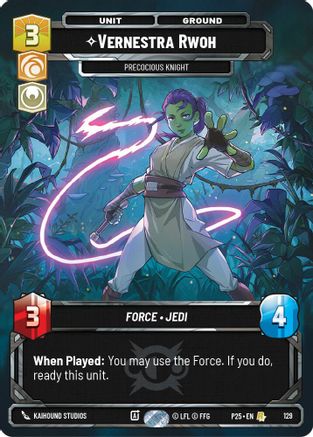 Vernestra Rwoh - Precocious Knight (129) - Sector and Regional Promos Season 1 Foil