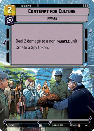 Contempt for Culture (Hyperspace Foil) (1002) - Secrets of Power Foil