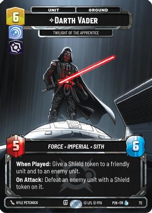 Darth Vader - Twilight of the Apprentice (72) (72) - Sector and Regional Promos Season 1 Foil