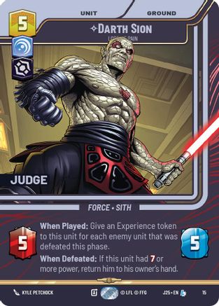 Darth Sion - Lord of Pain (15) - Judge Promos Foil
