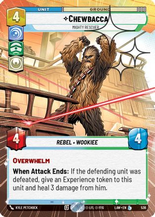 Chewbacca - Mighty Rescuer (Hyperspace Foil) (298) - A Lawless Time Foil