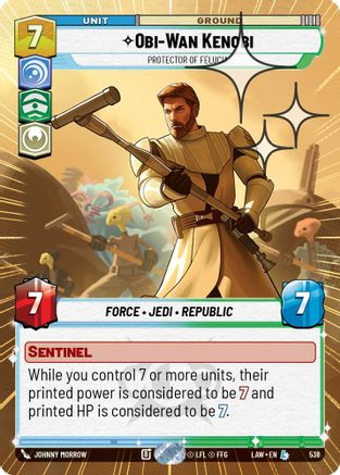 Obi-Wan Kenobi - Protector of Felucia (Hyperspace Foil) (300) - A Lawless Time Foil