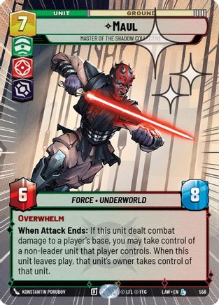 Maul - Master of the Shadow Collective (Hyperspace Foil) (318) - A Lawless Time Foil