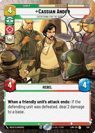 Cassian Andor - Everything for the Rebellion (Hyperspace Foil) (320) - A Lawless Time Foil
