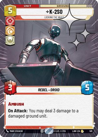 K-2S0 - Locking the Vault (Hyperspace Foil) (343) - A Lawless Time Foil