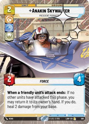 Anakin Skywalker - Prescient Podracer (Hyperspace Foil) (352) - A Lawless Time Foil