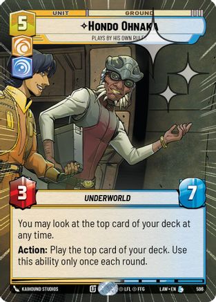 Hondo Ohnaka - Plays By His Own Rules (Hyperspace Foil) (358) - A Lawless Time Foil