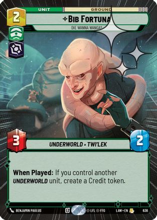 Bib Fortuna - Die Wanna Wanga? (Hyperspace Foil) (398) - A Lawless Time Foil