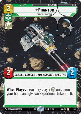 Phantom - Spectre Shuttle (Hyperspace Foil) (408) - A Lawless Time Foil