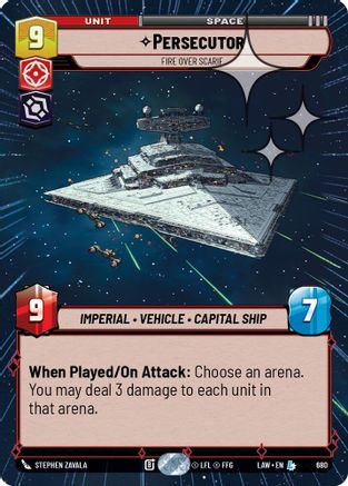 Persecutor - Fire Over Scarif (Hyperspace Foil) (442) - A Lawless Time Foil
