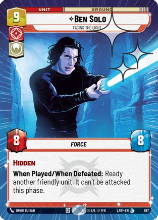 Ben Solo - Facing the Light (Hyperspace Foil) (449) - A Lawless Time Foil