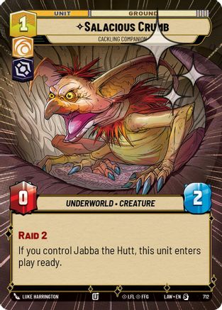 Salacious Crumb - Cackling Companion (Hyperspace Foil) (474) - A Lawless Time Foil