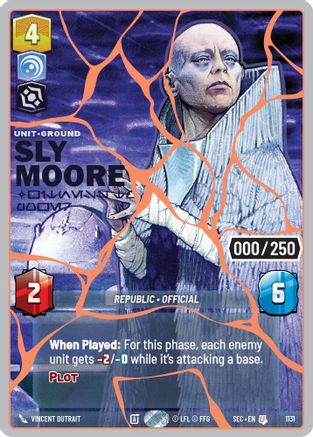 Sly Moore - Witness to Power (Serialized) (Rose Gold) (1131) - Secrets of Power Foil
