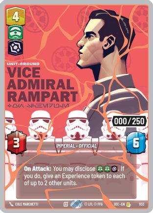 Vice Admiral Rampart - On Schedule (Serialized) (Rose Gold) (1133) - Secrets of Power Foil