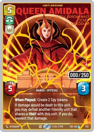 Queen Amidala - Championing Her People (Serialized) (Gold) (1127) - Secrets of Power Foil