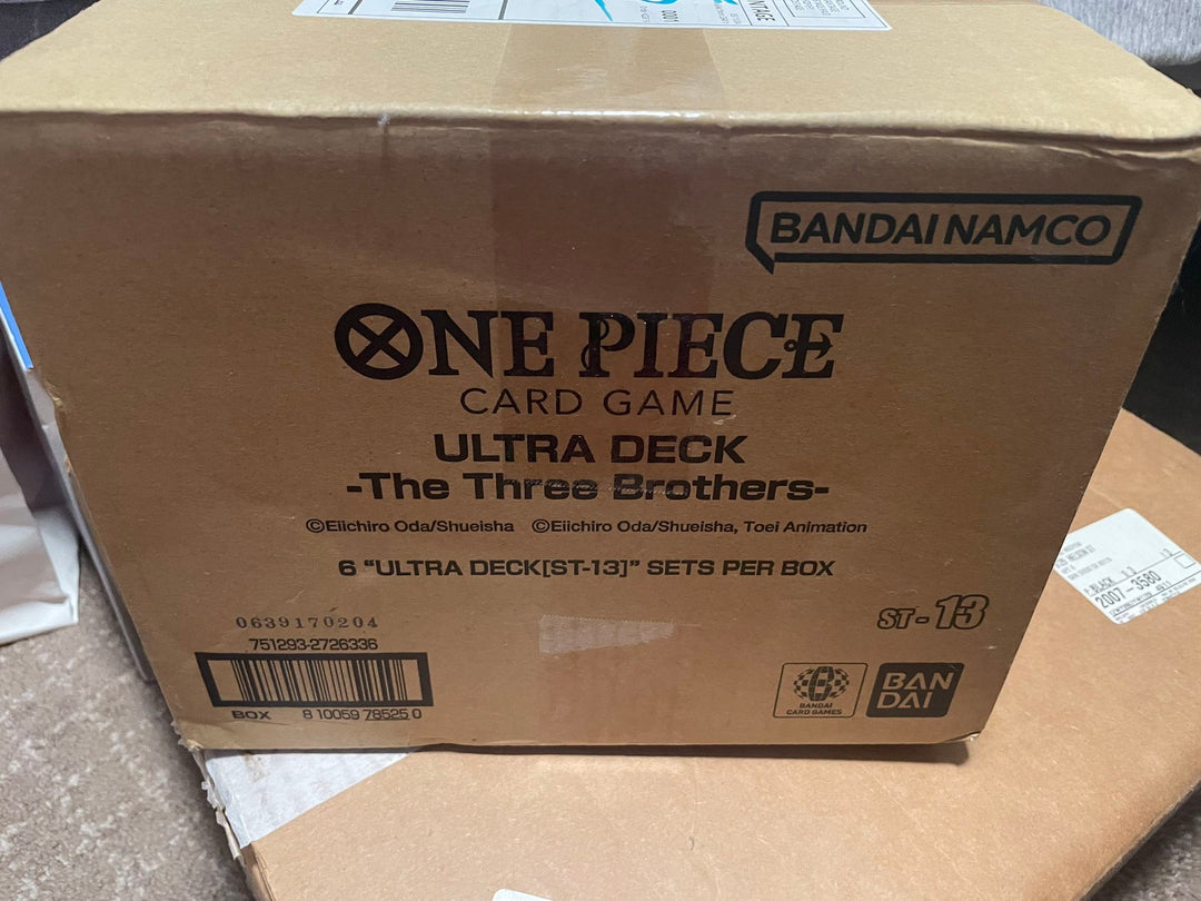 ONE PIECE: The Three Brothers Ultra Deck Box ST-13 CASE 6 Decks SEALED