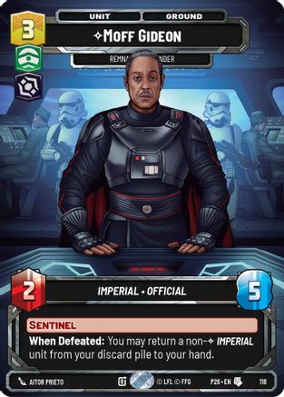 Moff Gideon - Remnant Commander (Participation) (118) - Galactic Championship 2026 Foil