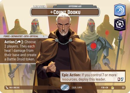 Count Dooku - Offering Aid (133) - Galactic Championship 2026 Foil