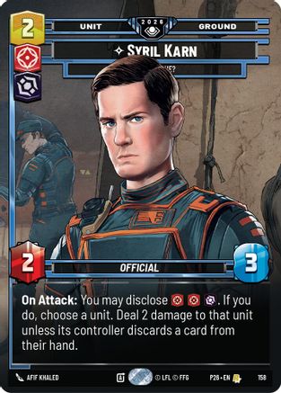 Syril Karn - Where Is He? (Prize Wall) (Foil) (158) - Galactic Championship 2026 Foil