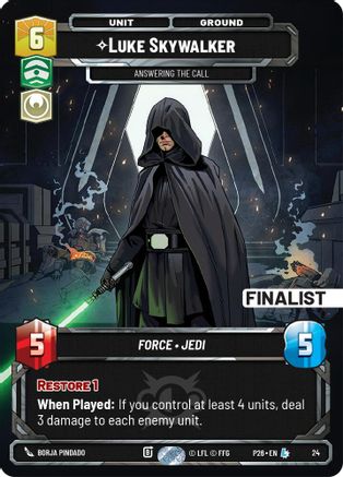 Luke Skywalker -  Answering the Call (Finalist) (22) - Sector and Regional Promos Season 2 Foil