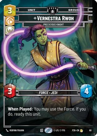 Vernestra Rwoh - Precocious Knight (60) - Sector and Regional Promos Season 2 Foil