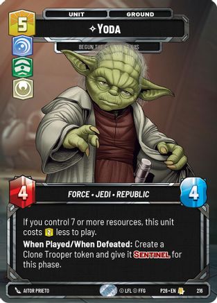 Yoda - Begun, the Clone War Has (Foil) (216) - Sector and Regional Promos Season 2 Foil