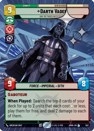 Darth Vader - Any Methods Necessary (Hyperspace Foil) (553) - Homeworlds Foil