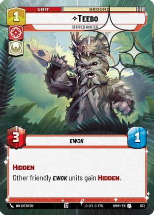 Teebo - Striped Hunter (Hyperspace Foil) (672) - Homeworlds Foil