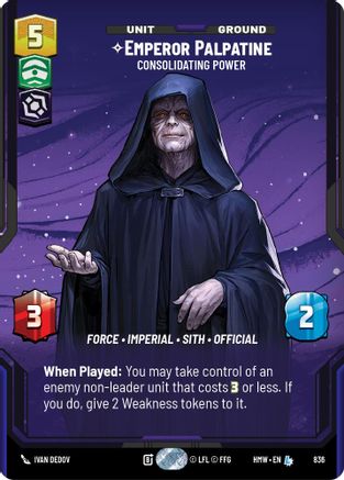 Emperor Palpatine - Consolidating Power (Prestige) (836) - Homeworlds
