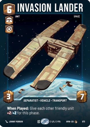 Invasion Lander (Prestige Foil) (875) - Homeworlds Foil