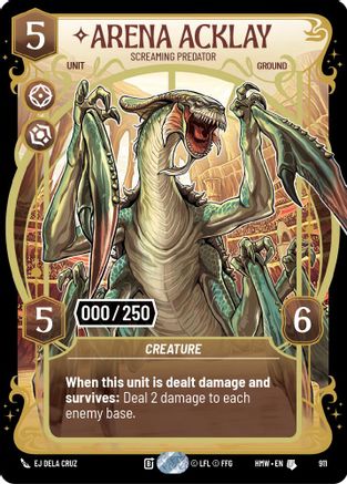 Arena Acklay - Screaming Predator (Serialized) (911) - Homeworlds Foil