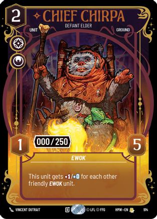Chief Chirpa - Defiant Elder (Serialized) (914) - Homeworlds Foil