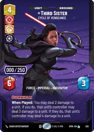 Third Sister - Cycle of Vengeance (Serialized) (930) - Homeworlds Foil