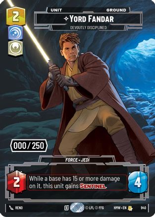 Yord Fandar - Devoutly Disciplined (Serialized) (940) - Homeworlds Foil
