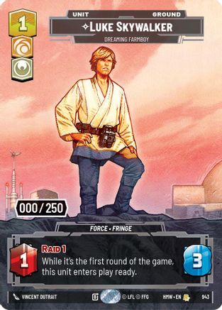 Luke Skywalker - Dreaming Farmboy (Serialized) (943) - Homeworlds Foil