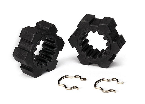 Wheel Hubs Hex (2) Hex Clips (2) 7756-BLK