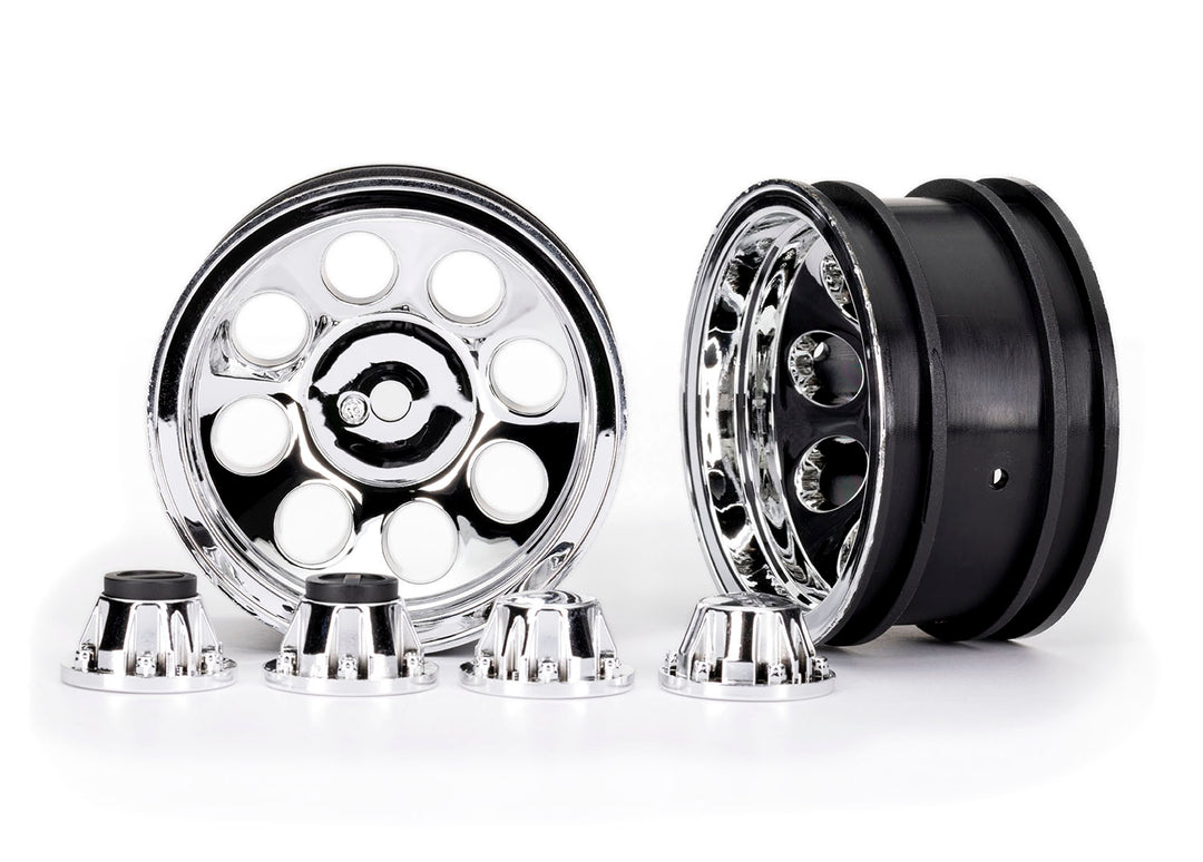 Wheels 2.2 Inch Classic Chrome With Center Caps 8163
