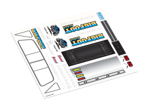 Decal sheet, 1/18 scale TRX-4MT™ Bigfoot® No. 1 9844