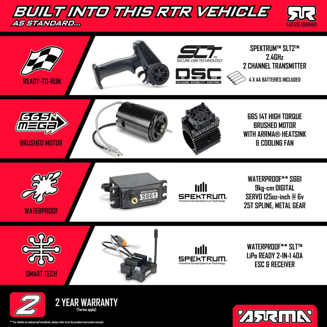 1/10 GRANITE 4X4 RTR Brushed Monster Truck ARA4202V4