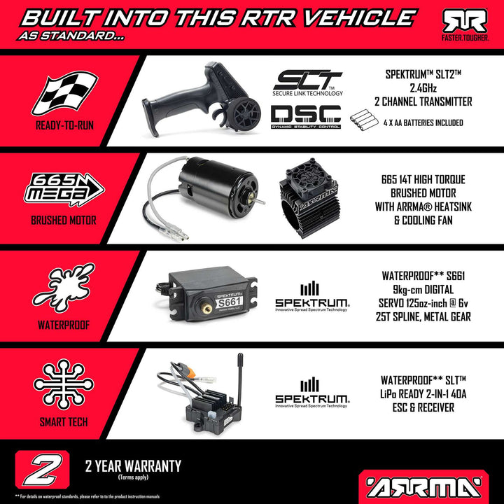 1/10 GRANITE 4X4 RTR Brushed Monster Truck ARA4202V4
