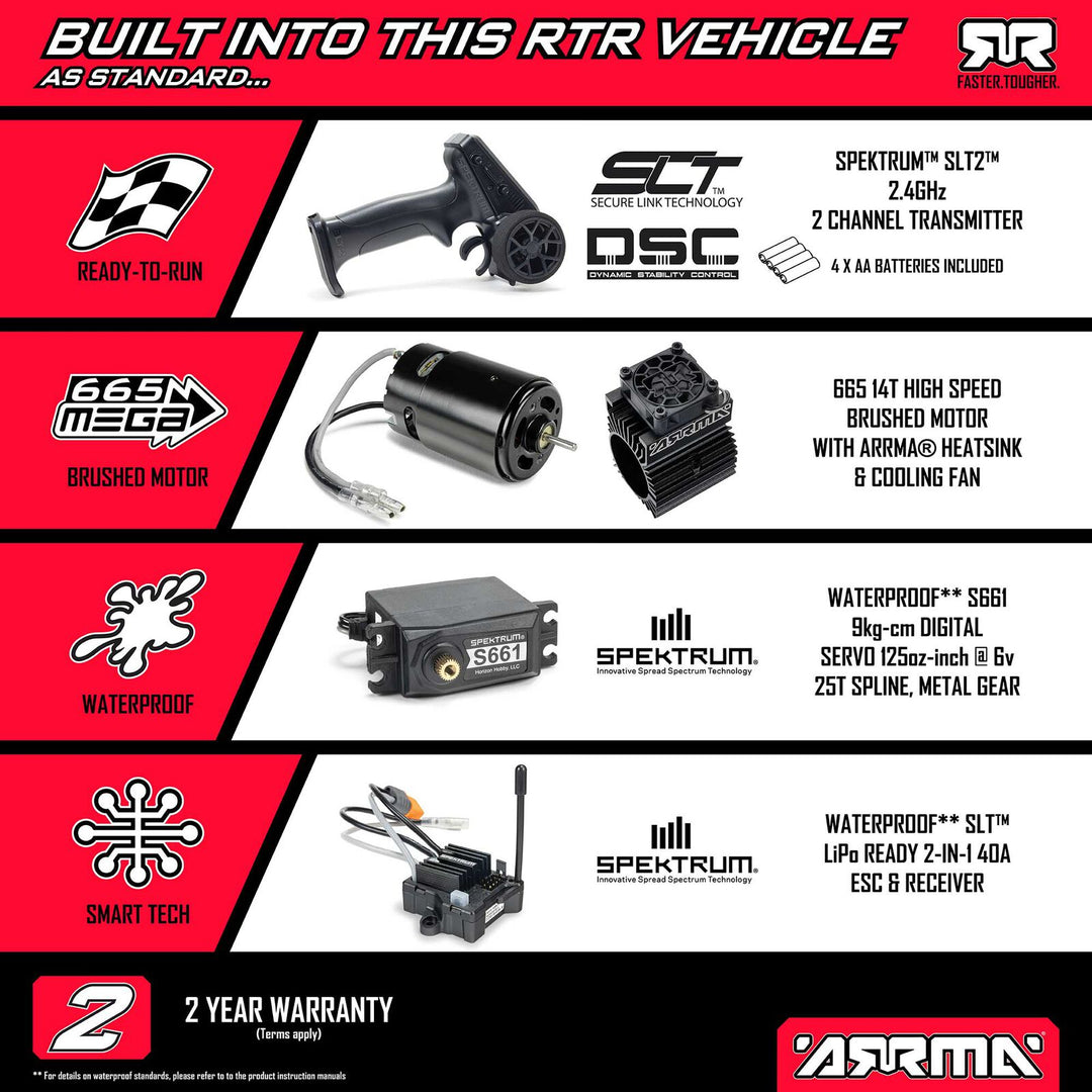 1/8 TYPHON 4X4 RTR Brushed Buggy ARA4206V4