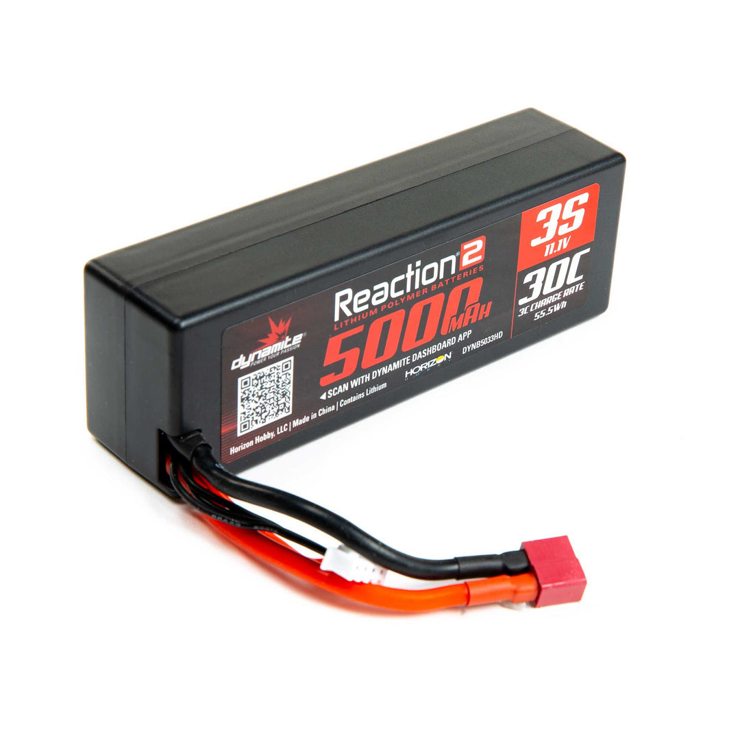 Dynamite Reaction2 11.1V 5000mAh 3S 30C LiPo, Case: Deans DYNB5033HD