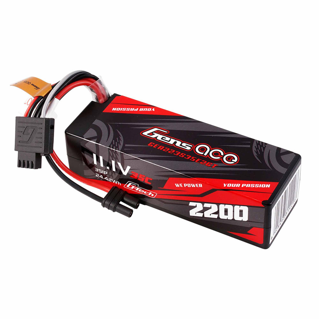 Gensace 2200mAh 3S 35C 11.1V HardCase G-Tech Lipo Battery Pack with IEC2 Plug for Grom GEA223S35E2GT