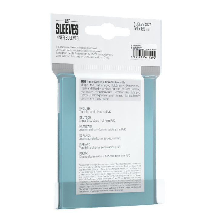 Just Sleeves - Inner Sleeves (Perfect Fit) Excel RC Just Sleeves - Inner Sleeves (Perfect Fit) Excel RC