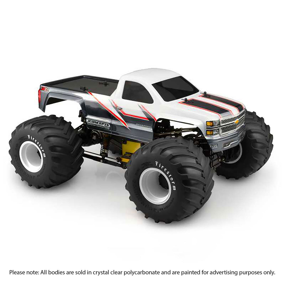 JConcepts 2014 Chevy 1500 Monster Truck Body (Clear) (Single Cab) 0372