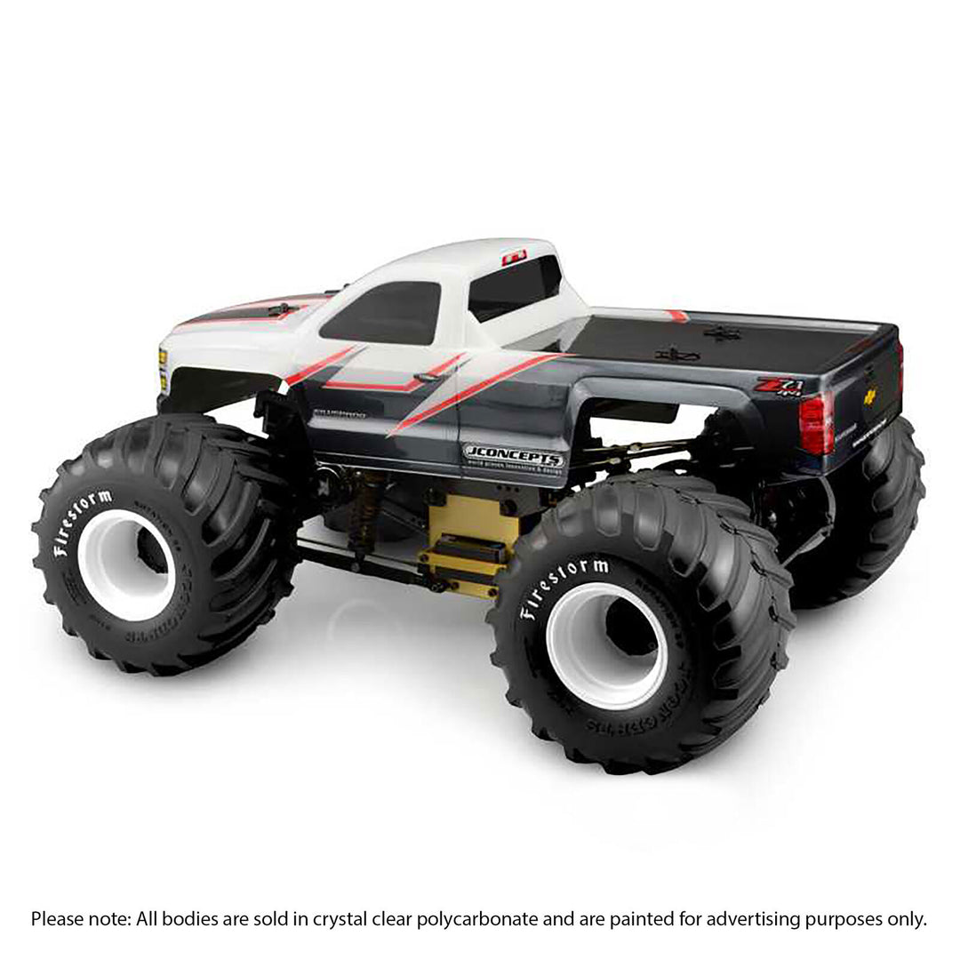 JConcepts 2014 Chevy 1500 Monster Truck Body (Clear) (Single Cab) 0372