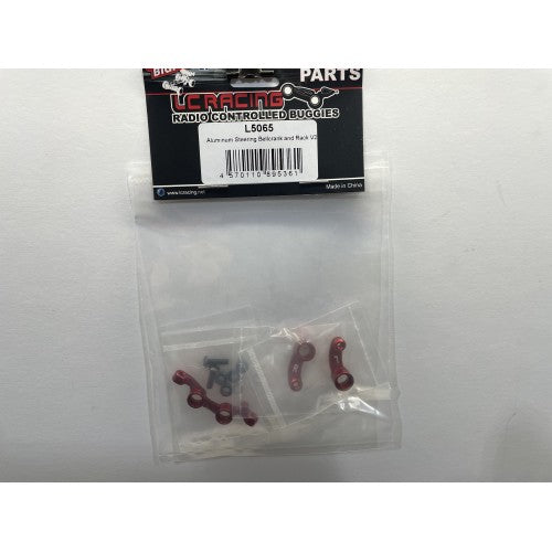 LC Racing Alloy bellcrank and rack (Fits BHC 2WD) L5065