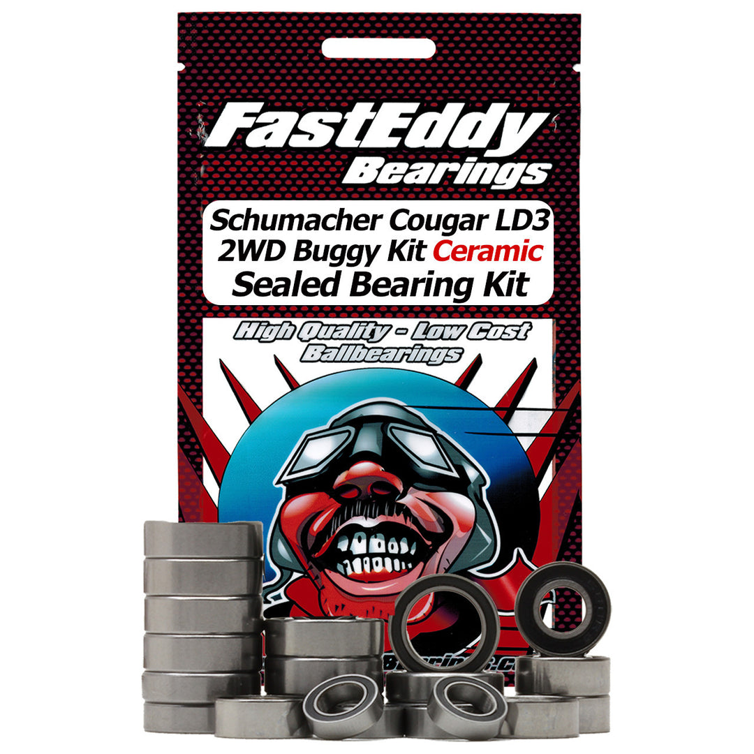 FastEddy Schumacher Cougar LD3 2WD Buggy Kit Ceramic Sealed Bearing Kit TFE8925